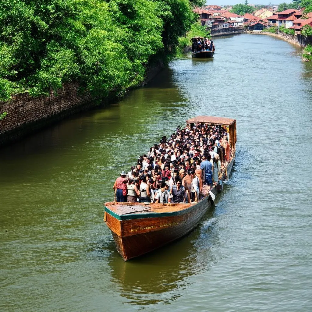 Unraveling the Mystery: A Boat Traveled 210 Miles Downstream and Back